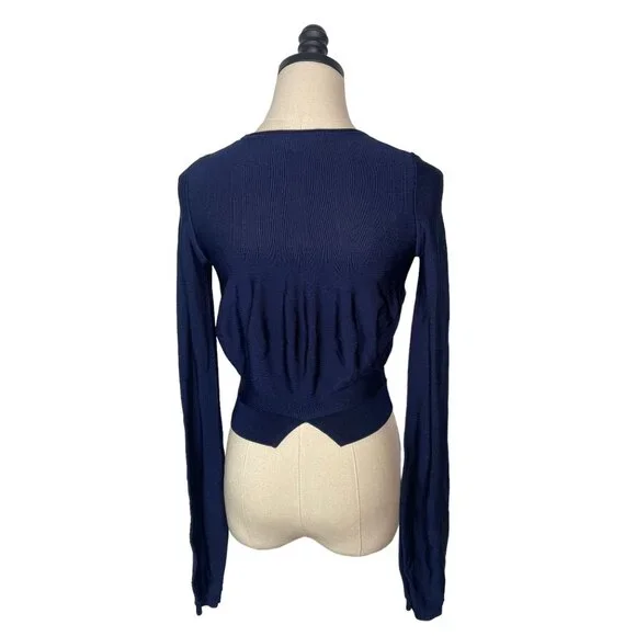 Yves Saint Laurent Navy Blue Blouse